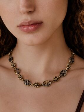 Vintage Gold boho style Necklace - Women Jewelry